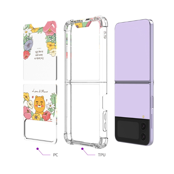 Ốp Điện Thoại Trong Suốt Họa Tiết Kakao Friends Cho Samsung Galaxy Z Flip4 / Z Flip 3 5G