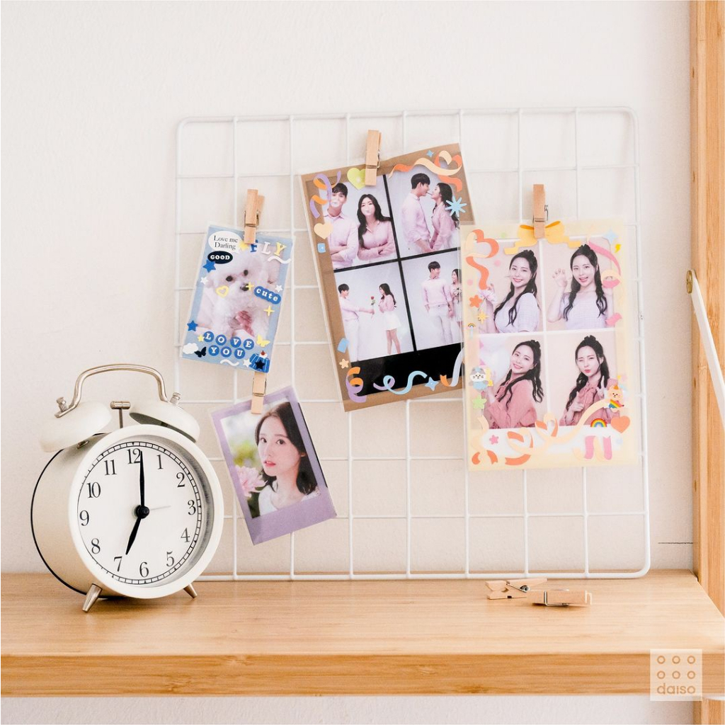 DAISO Set 5 Kẹp Ảnh Trong Suốt Hàn Quốc