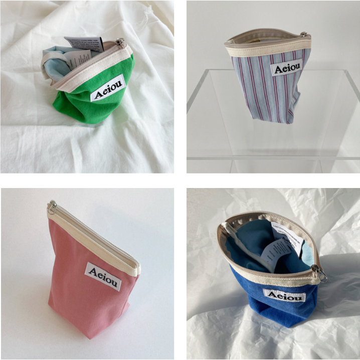 Aeiou Túi Cơ Bản (Cỡ M) - 50 Loại Chanh Hồng Xanh Lam Hàn Quốc