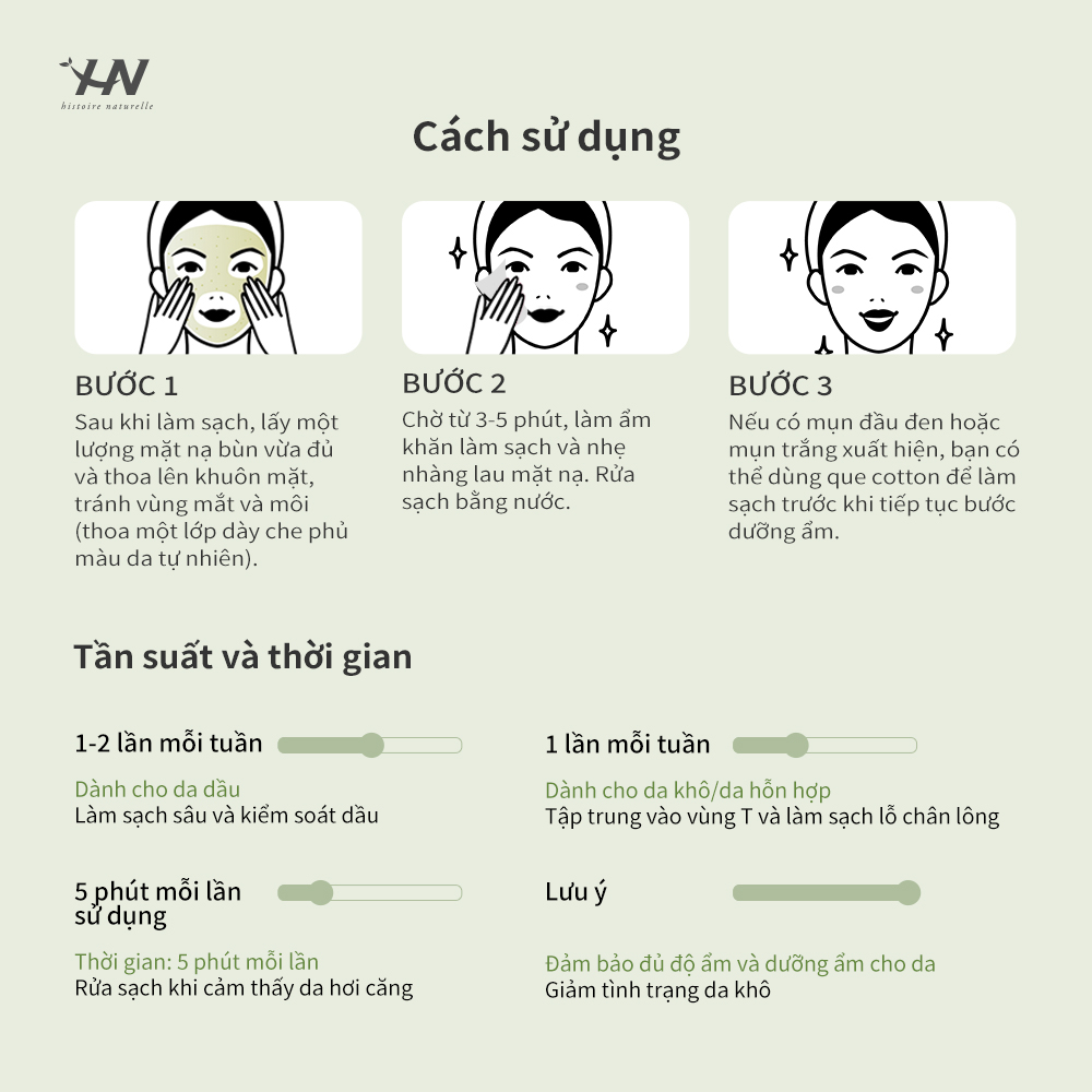 Mặt Nạ Bùn Đất Sét Kiểm Soát Dầu Và Se Khít Lỗ Chân Lông HN Centella Asiatica Pore Cleansing Mud Mask 120g