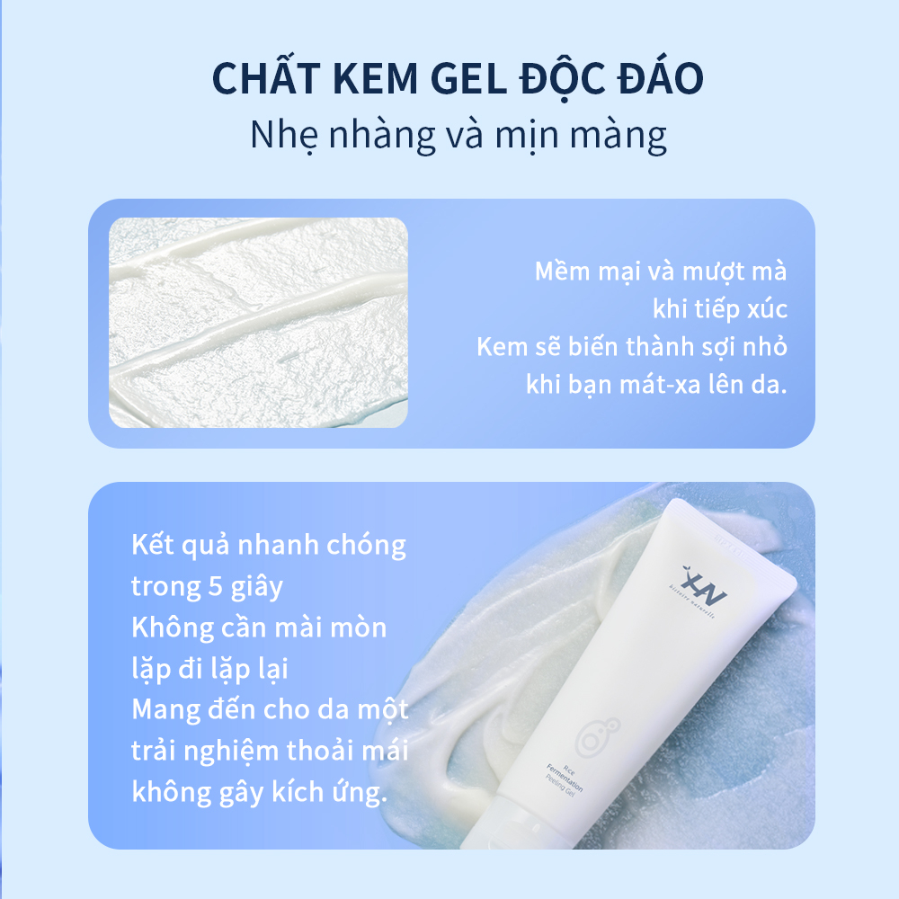 Gel tẩy tế bào chết làm sạch da chết giảm mụn mờ thâm dưỡng trắng mịn da HN Fermentation Peeling Gel 120g