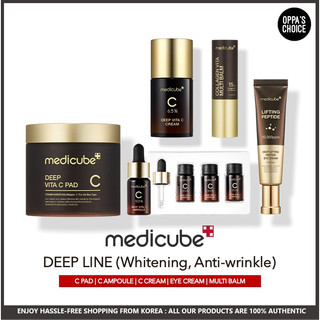 Dòng sản phẩm chăm sóc trẻ hóa da medicube deep line (c pad, c ampoule, kem dưỡng da mắt