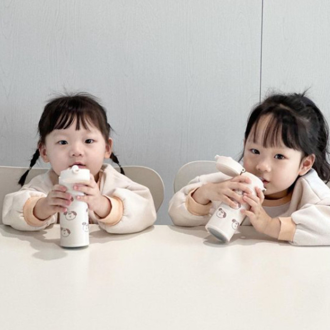 Bình uống nước giữ nhiệt UBMOM One-Touch Bubblemong Stainless Tumbler 220ml