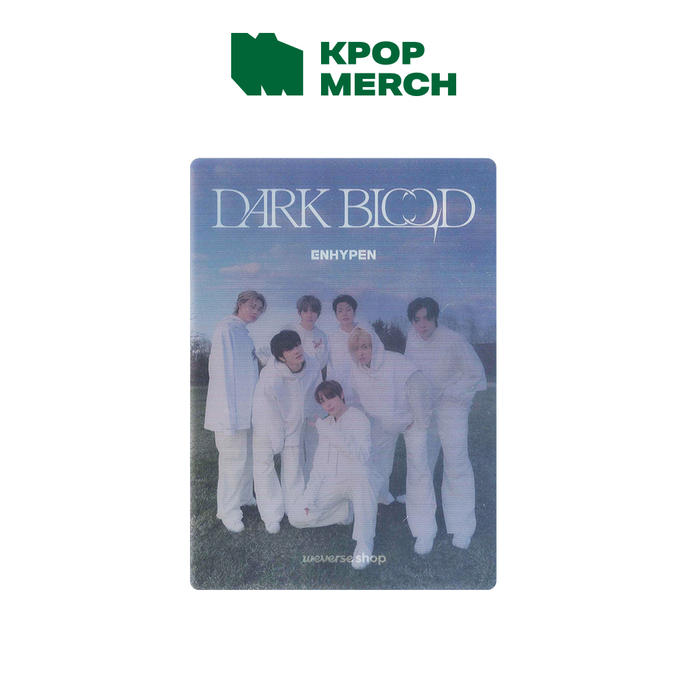 Tấm lenticular Hybe Labels ảnh nhóm enhypen dark blood chỉ có pob của weverse