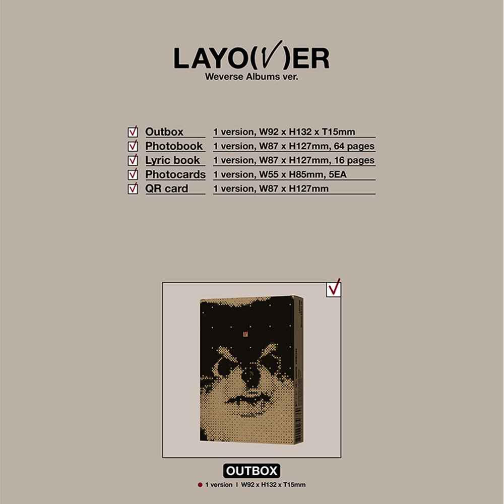 Album Hybe Labels BTS V Solo Layover -   Phiên Bản Weverse