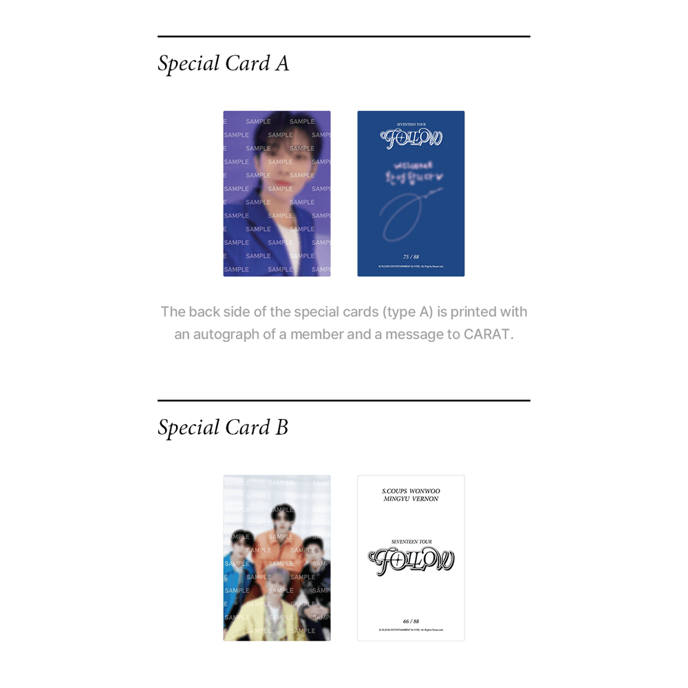 Set thẻ sưu tập Hybe Labels Seventeen Tour Follow