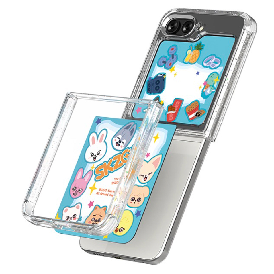 Set Bao Da Điện Thoại Nắp Lật SKZOO Cho galaxy z flip5 / flip 5 stray Kidsmerch