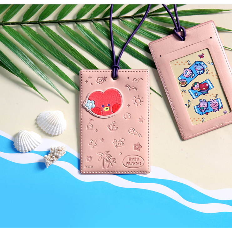 Nhãn Dán Bằng Da Họa Tiết BT21 Minini Dùng Cho Du Lịch