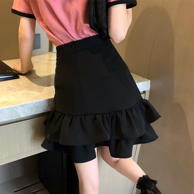 Chân Váy Ngắn Lưng Cao Nhún Bèo Màu Sắc Đa Dạng Hợp Thời Trang Hè