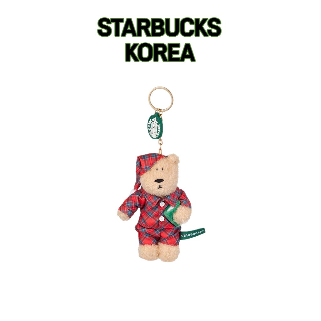 Starbucks Korea 2022 Móc Khoá Christmas Bear Keychain