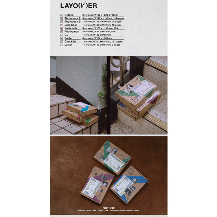 Album đầu tiên Hybe Labels BTS V layover