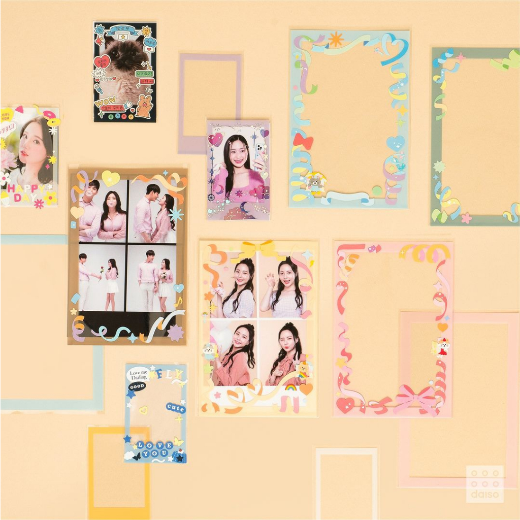 DAISO Set 5 Kẹp Ảnh Trong Suốt Hàn Quốc
