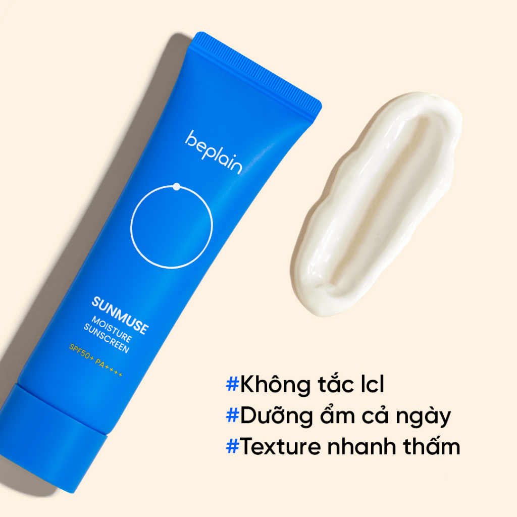 KCN beplain Sunmuse Filter hoá học texture đẹp, dưỡng ẩm SPF 50+ PA++++ Moisture Sunscreen