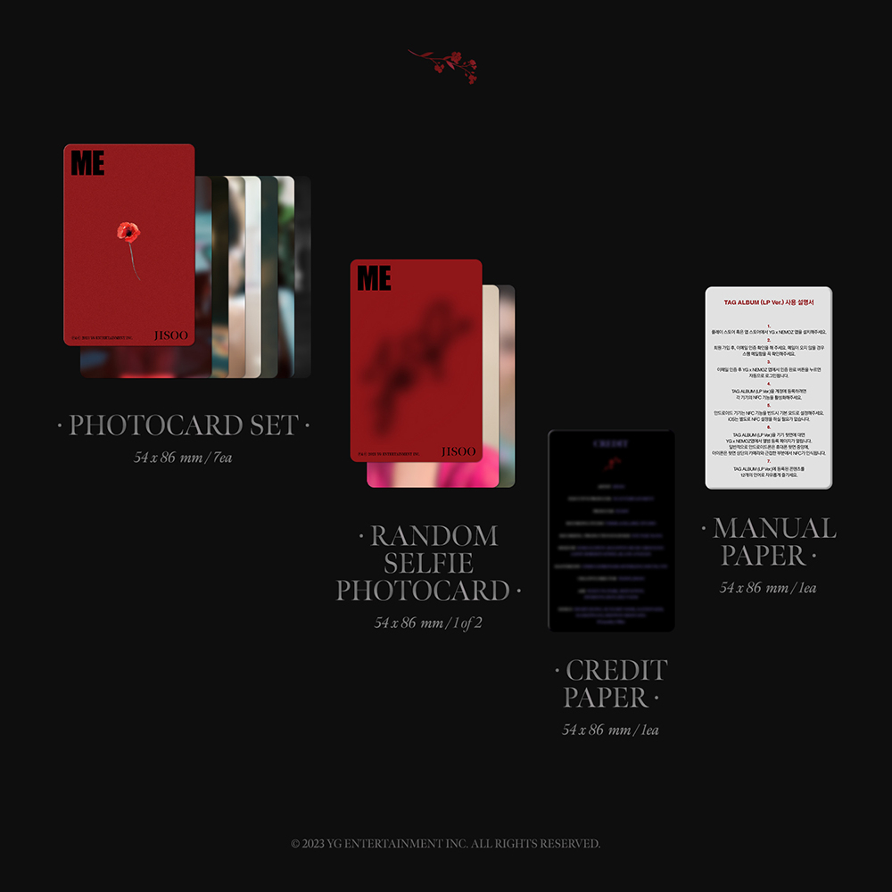 Album BLACKPINK JISOO đĩa đơn đầu tay ME phiên bản Tag lp