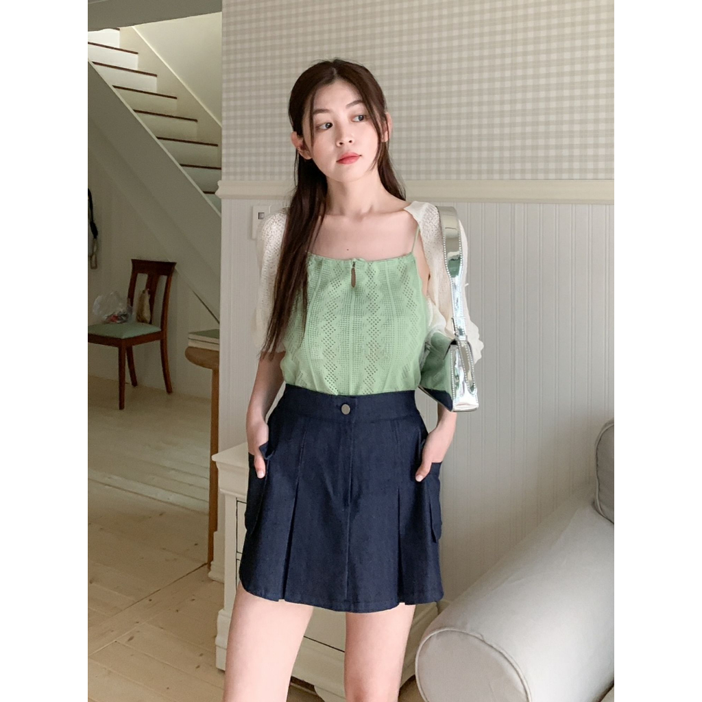 Chân Váy Jean Mini Có Túi Hàng Mới y2k