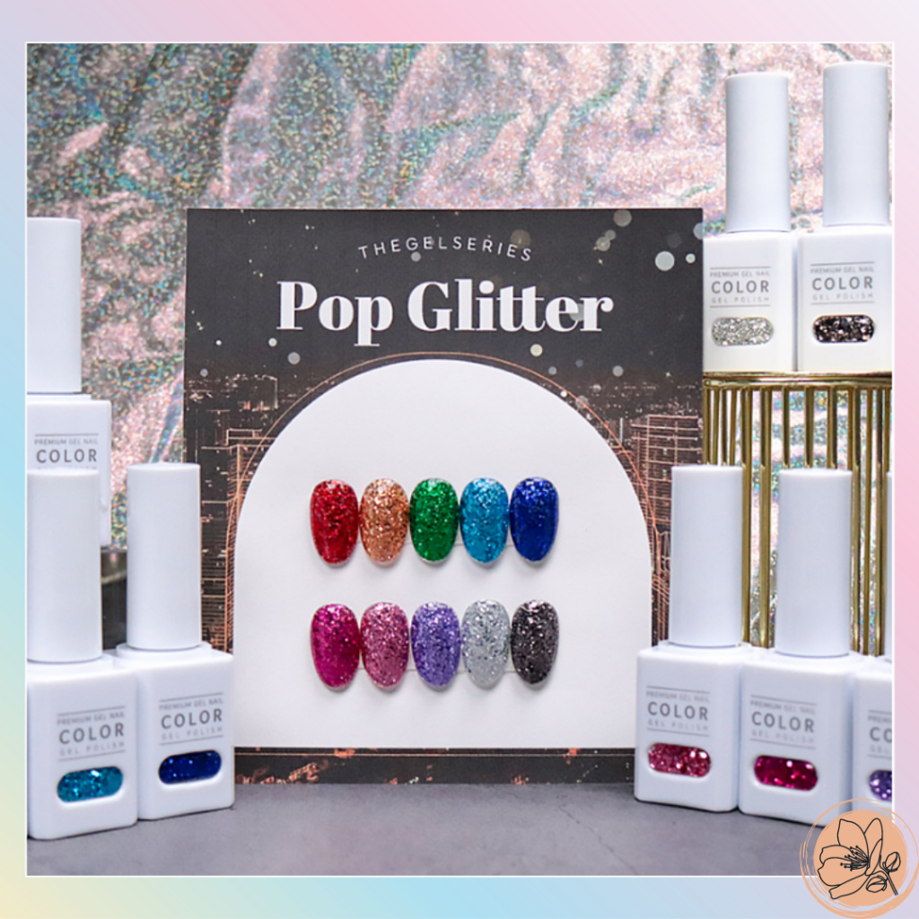 Set 10 Hộp Gel Kim Tuyến Nhiều Màu Sắc Trang Trí Móng Tay