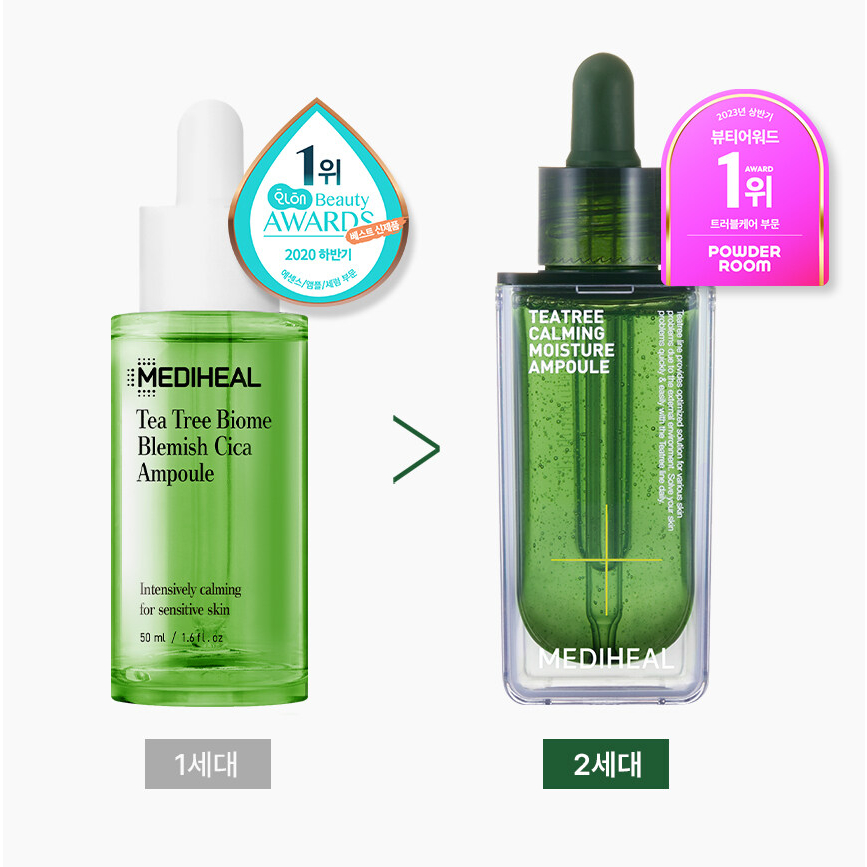 Cây trà MEDIHEAL Làm dịu độ ẩm Ampoule