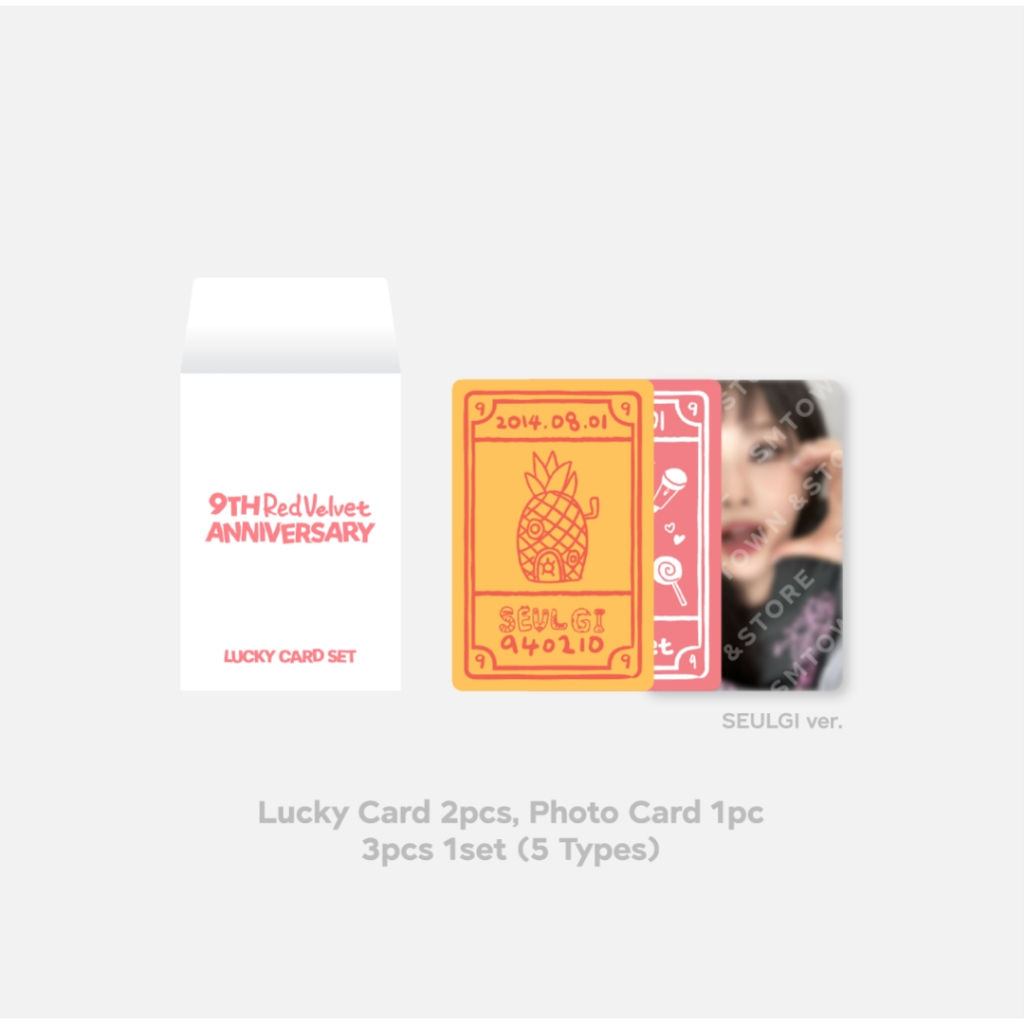 Red Velvet 9th Anniversary Lucky Card Set