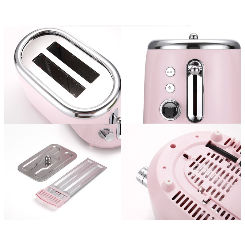 Kitchen Flower Cookin Retro Electric Toaster Pink Color