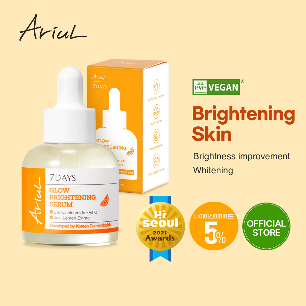 [Ariul Official] Serum làm sáng da 7 ngày 20ml Niacinamide Chăm sóc làm sáng da 5%, Serum thuần chay