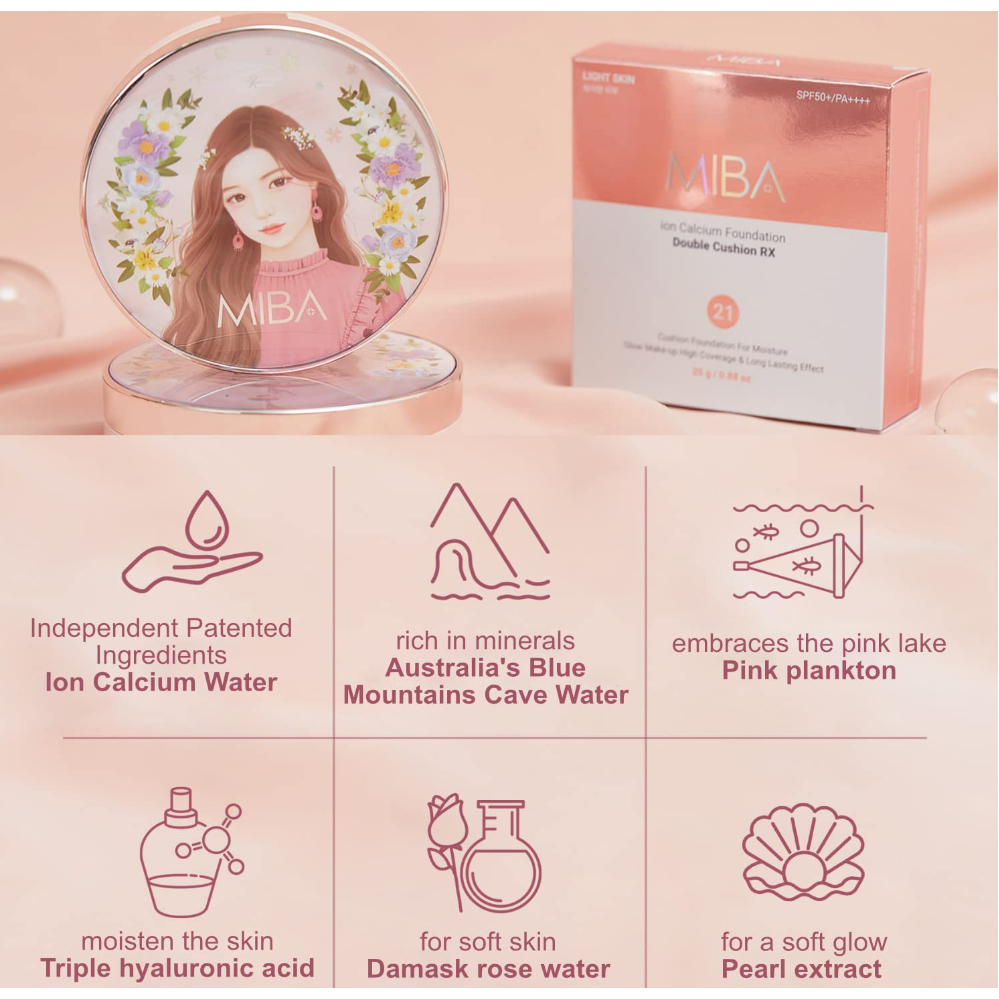 Kem Nền Dạng Cushion Kép SPF50 + PA + + + + Ion MIBA