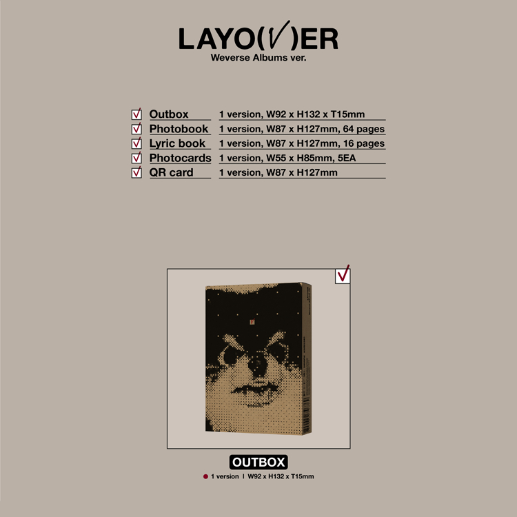 Album đầu tiên Hybe Labels BTS V layover