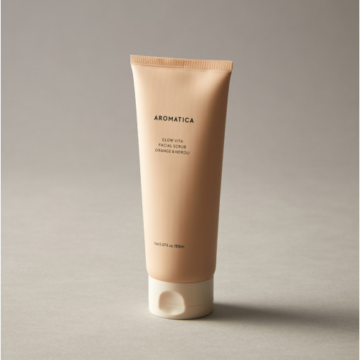 Aromatica tẩy da chết tinh dầu hoa cam làm sạch, dưỡng ẩm, sáng da Glow Vita Facial Scrub Orange & Neroli 150ML