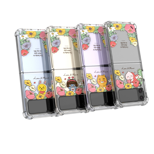 Ốp Điện Thoại Trong Suốt Họa Tiết Kakao Friends Cho Samsung Galaxy Z Flip4 / Z Flip 3 5G