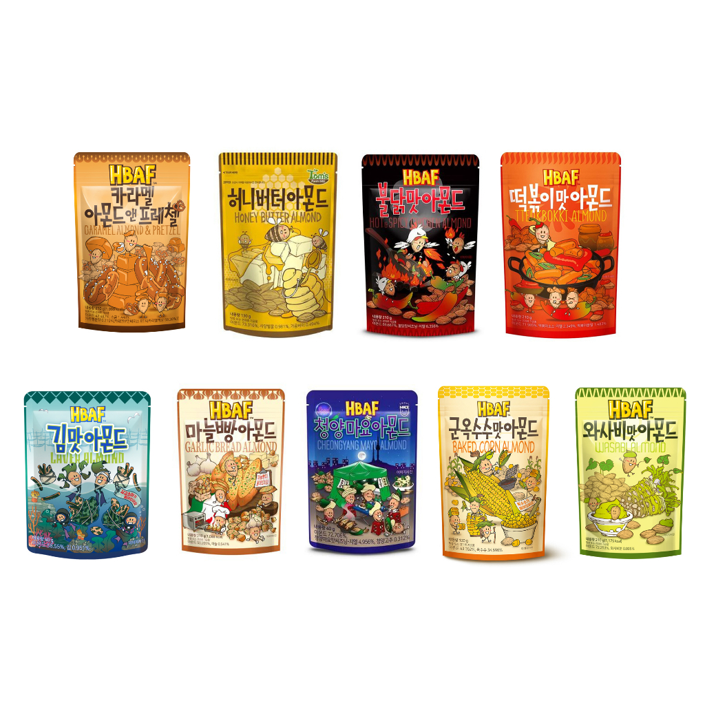 Hàn Quốc Gilim Hbaf(Tom's Farm) Honey Butter Hạnh 190G / 9 Vị