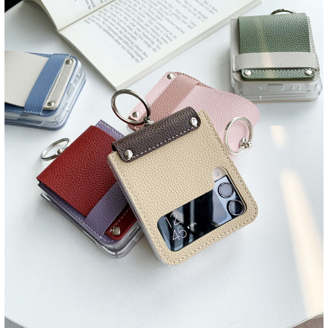 Ốp Điện Thoại 2 Màu Có Vòng Đỡ Cho Samsung GALAXY Z Flip3 / 4