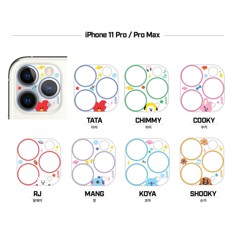 Ốp Điện Thoại Bảo Vệ Camera In Hình BT21 Cho IPhone