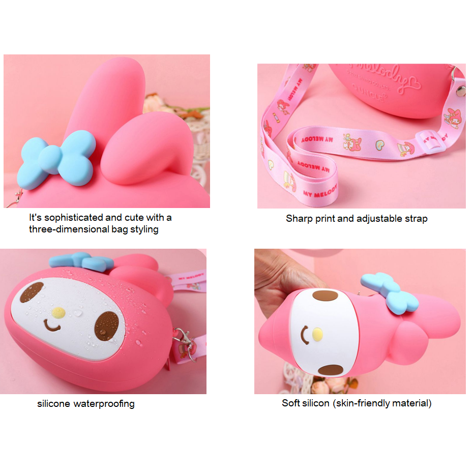[SANRIO] Túi Đeo Chéo Silicon Hình Khuôn Mặt Lớn Cinnamonroll Mega