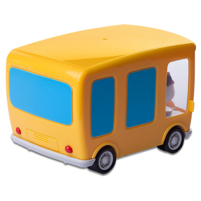 Babybus - Bộ Đồ Chơi Xe Buýt Bánh Răng Ma Sát / Xe Buýt Gấu Trúc Quái Vật Lăn Màu Vàng Cho Bé Minicar