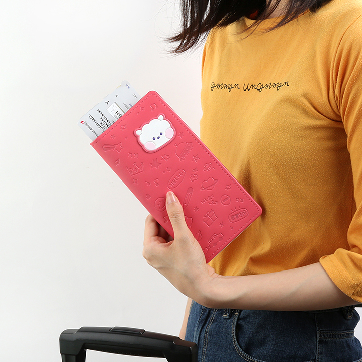 Bao Da Bọc Hộ Chiếu mini In Hình BT21 2023