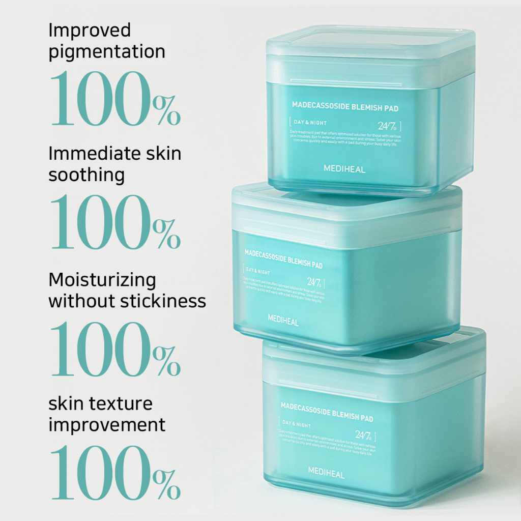 24/7 Day & Night Toner Pads  | Mỹ Phẩm Hàn Quốc Teamide Madecassoside Collagen Phyto-enzyme