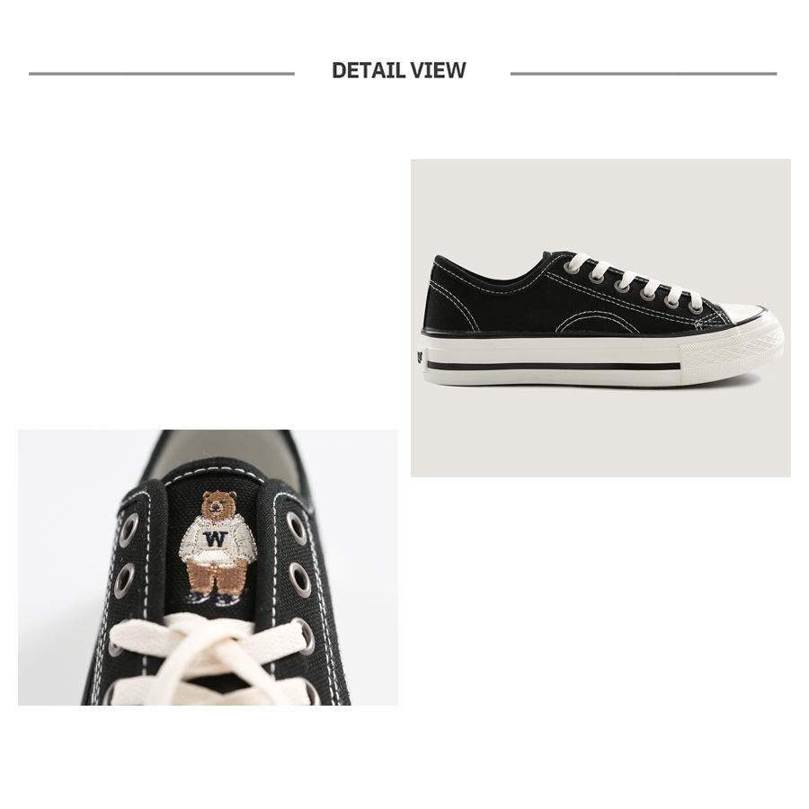 Giày thể thao WH.O.AU WHPGD1121A Sneakers Unisex Steve Bear Converse vải canvas