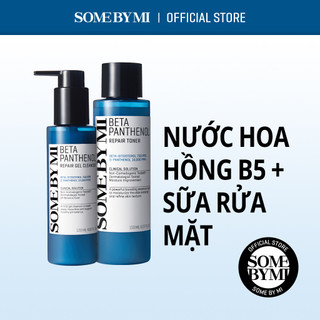 Bộ đôi sữa rửa mặt pH thấp & nước hoa hồng B5 Some By Mi Beta-Panthenol Repair Toner & Gel Cleanser
