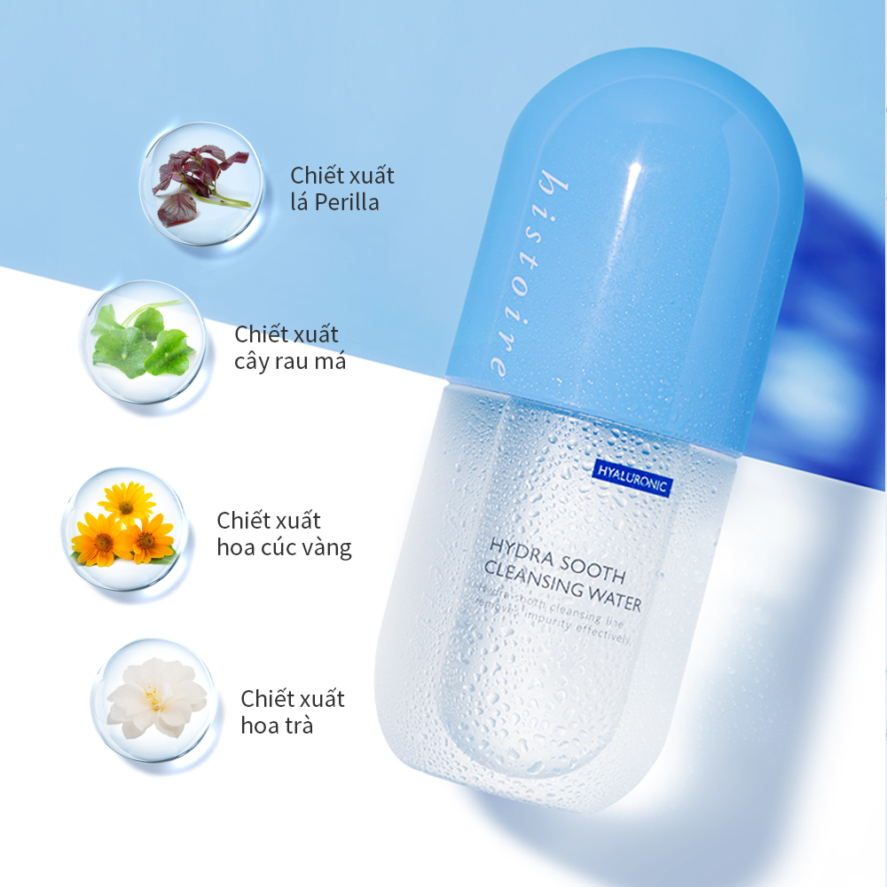 Nước Tẩy Trang Và Làm Sạch Sâu HN Hydra Sooth Cleansing Water Cho Da Dầu Mụn Nhaỵ Cảm 500ml