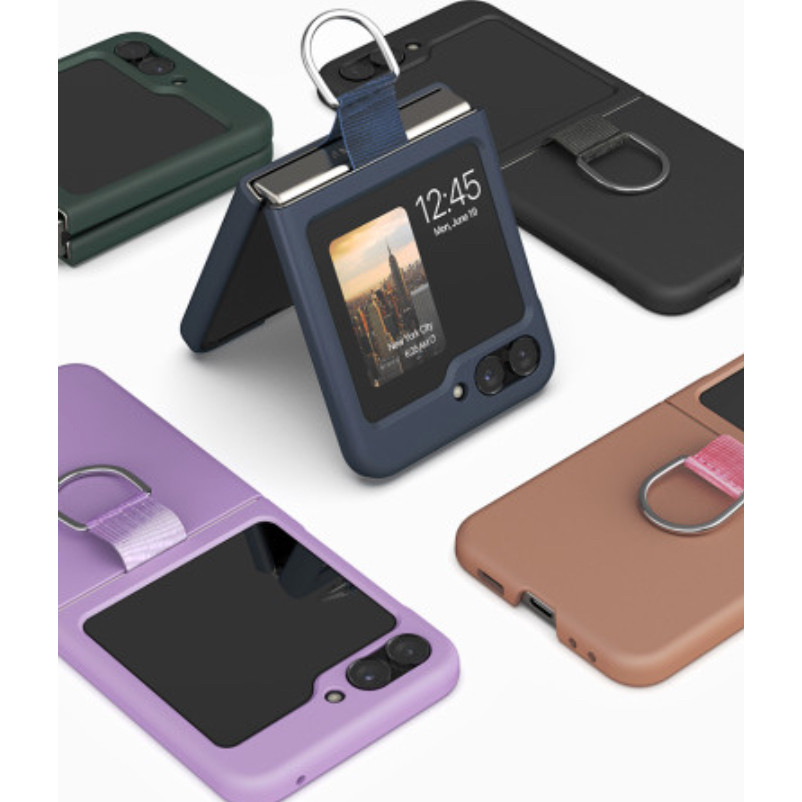 Sinjimoru - slim fit ring case cho galaxy z flip 5 4 3 (5 màu) / flip5 đen xanh tím navy