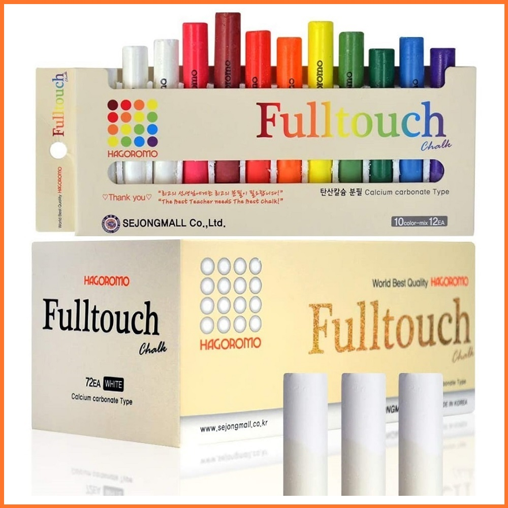 Hagoromo Fulltouch White Chalk 5pcs (1 Box). with Great Color