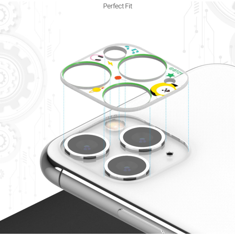 Ốp Điện Thoại Bảo Vệ Camera In Hình BT21 Cho IPhone