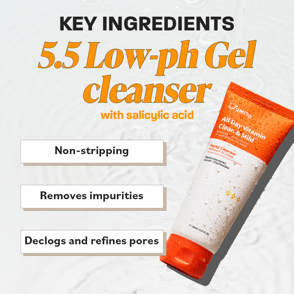 Sữa rửa mặt JUMISO All Day Vitamin Clean & Mild làm sạch lỗ chân lông 150ml