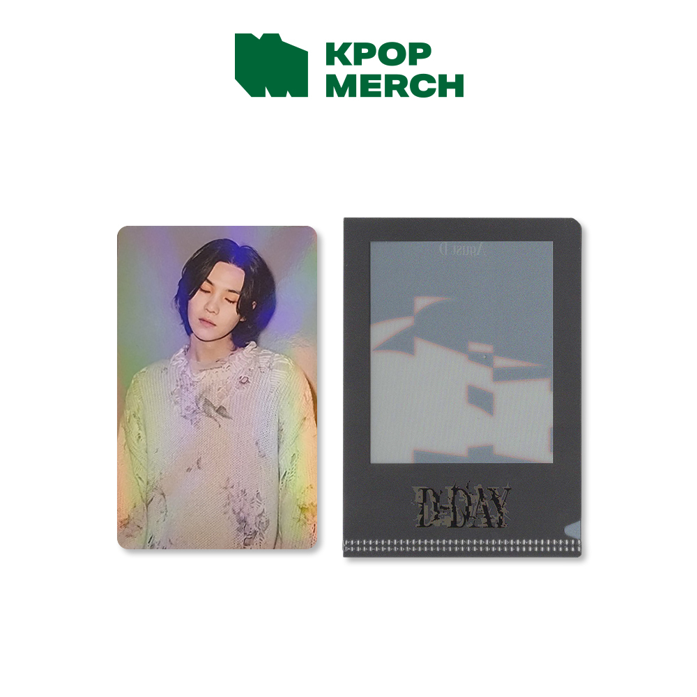 Giá đỡ chữ L + thẻ ảnh 3 chiều BTS SUGA - D-DAY early bird weverse pob