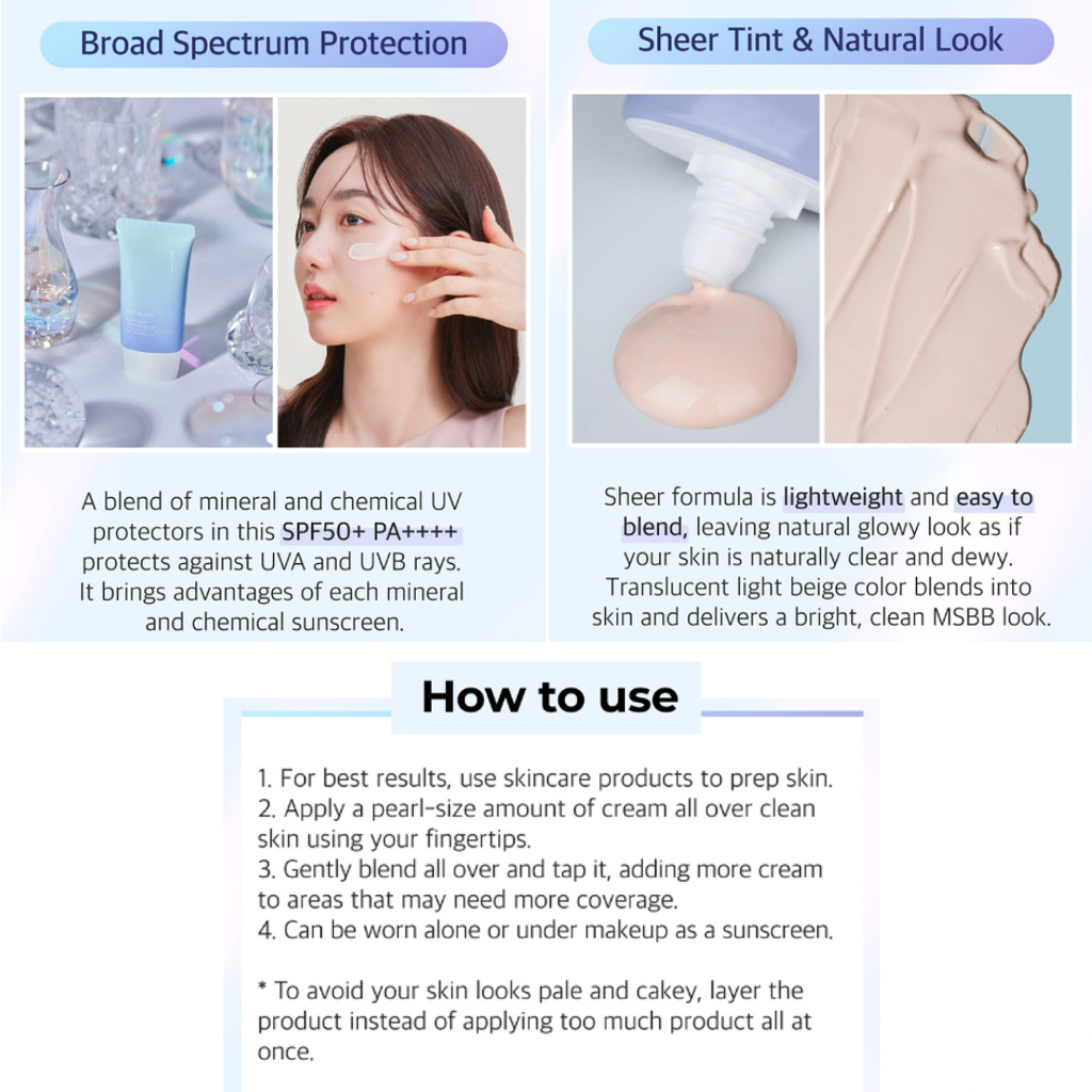 Numbuzin Tông Màu Be Làm Sạch Nâng Tông Da Mặt Tạm Thời Bằng Sứ Nâng / Làm Sạch Tông Màu Be spf50 pa + + + +