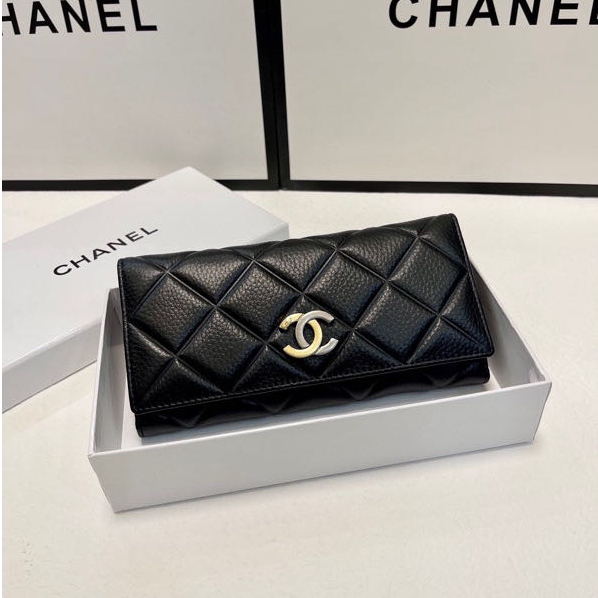 Ví Da Bò Dáng Dài Gấp Đôi Thời Trang Cao Cấp Cho Nữ