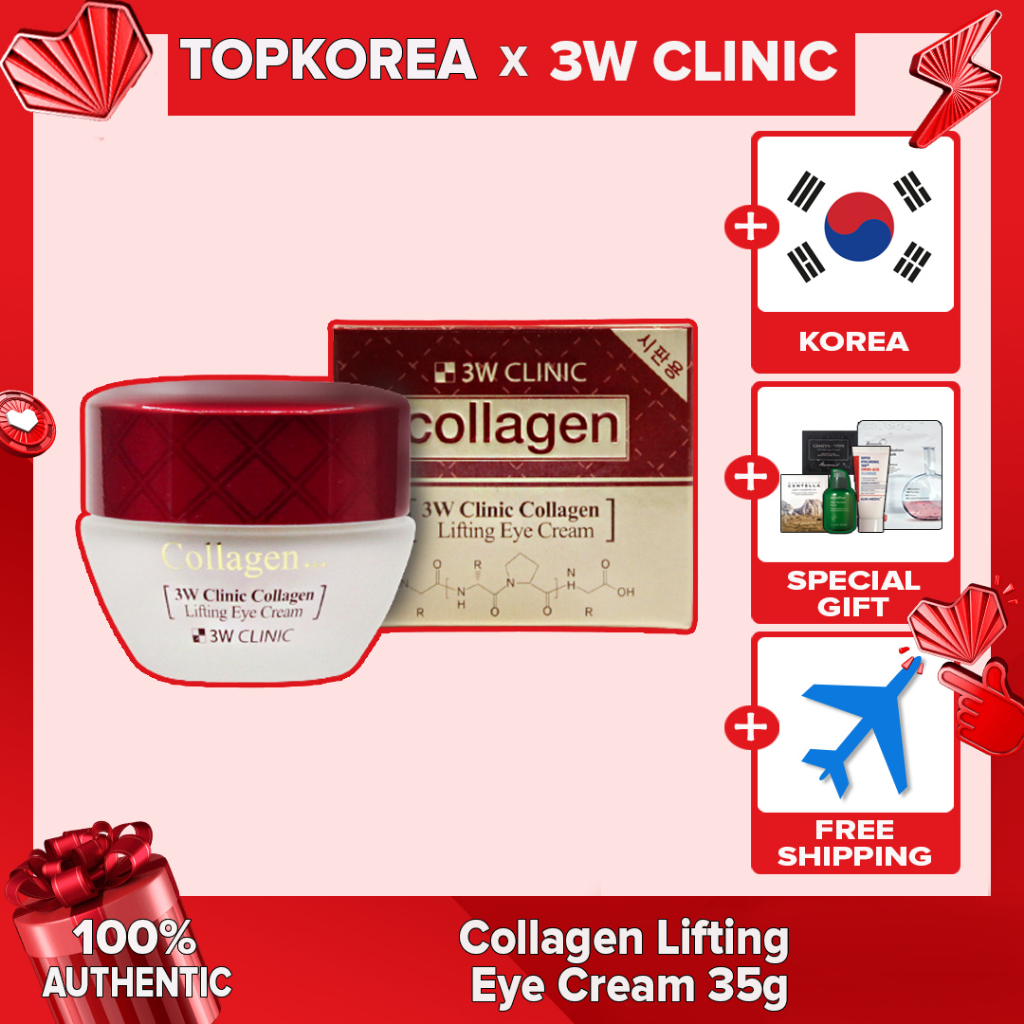★ 3W CLINIC★Collagen Lifting Eye Cream 35g / TOPKOREA Kem Dưỡng Da Mắt Collagen 35g / Toporea / Shipping Từ Hàn Quốc