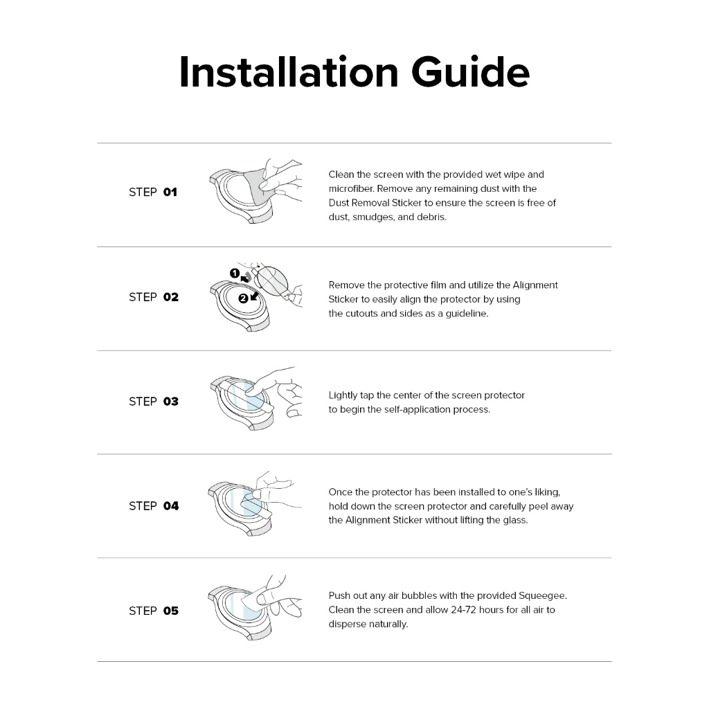 RINGKE Kính Cường Lực Bảo Vệ Màn Hình Cho Galaxy Watch 6 Classic 47mm