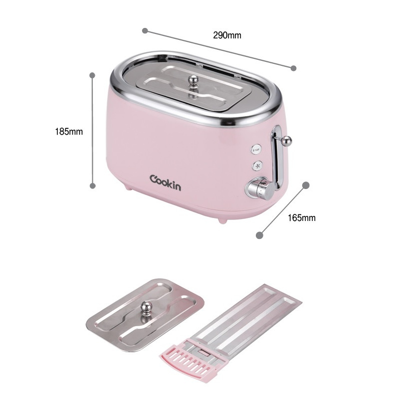 Kitchen Flower Cookin Retro Electric Toaster Pink Color