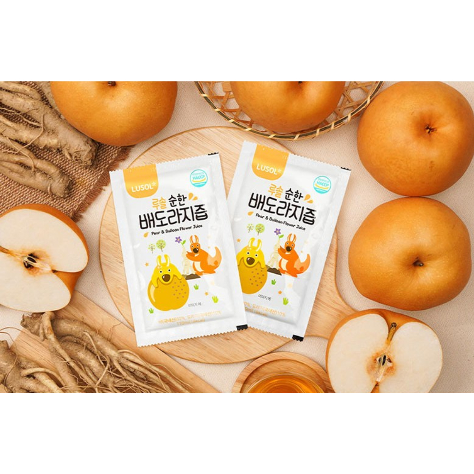 Hộp 30 gói nước ép lê rễ cát cánh LUSOL Mild 110ml