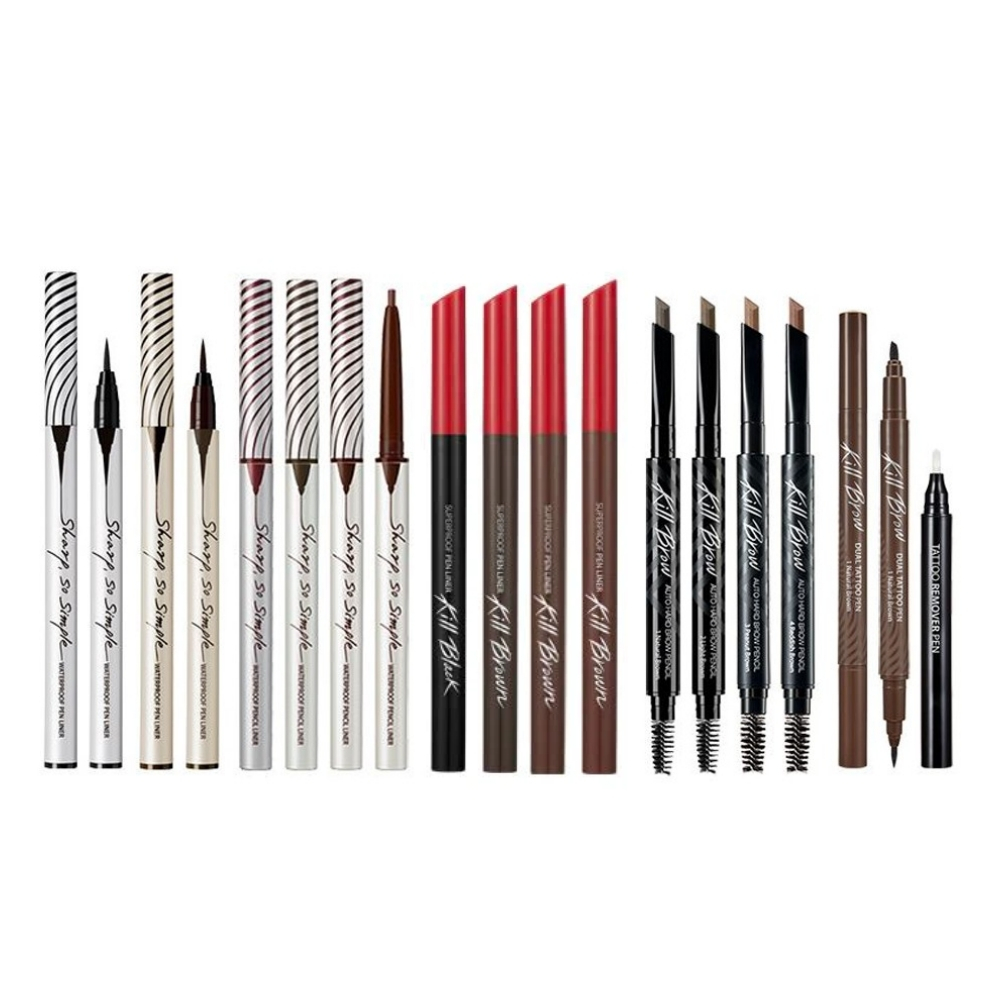 clio kill brow auto hard brow pencil, waterproof pen linerso sharp, so simple waterproof pencil line